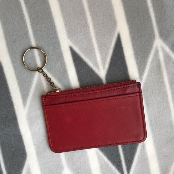 COACH BLEECKER VINTAGE RED LEATHER MINI SKINNY - Picture 2 of 7
